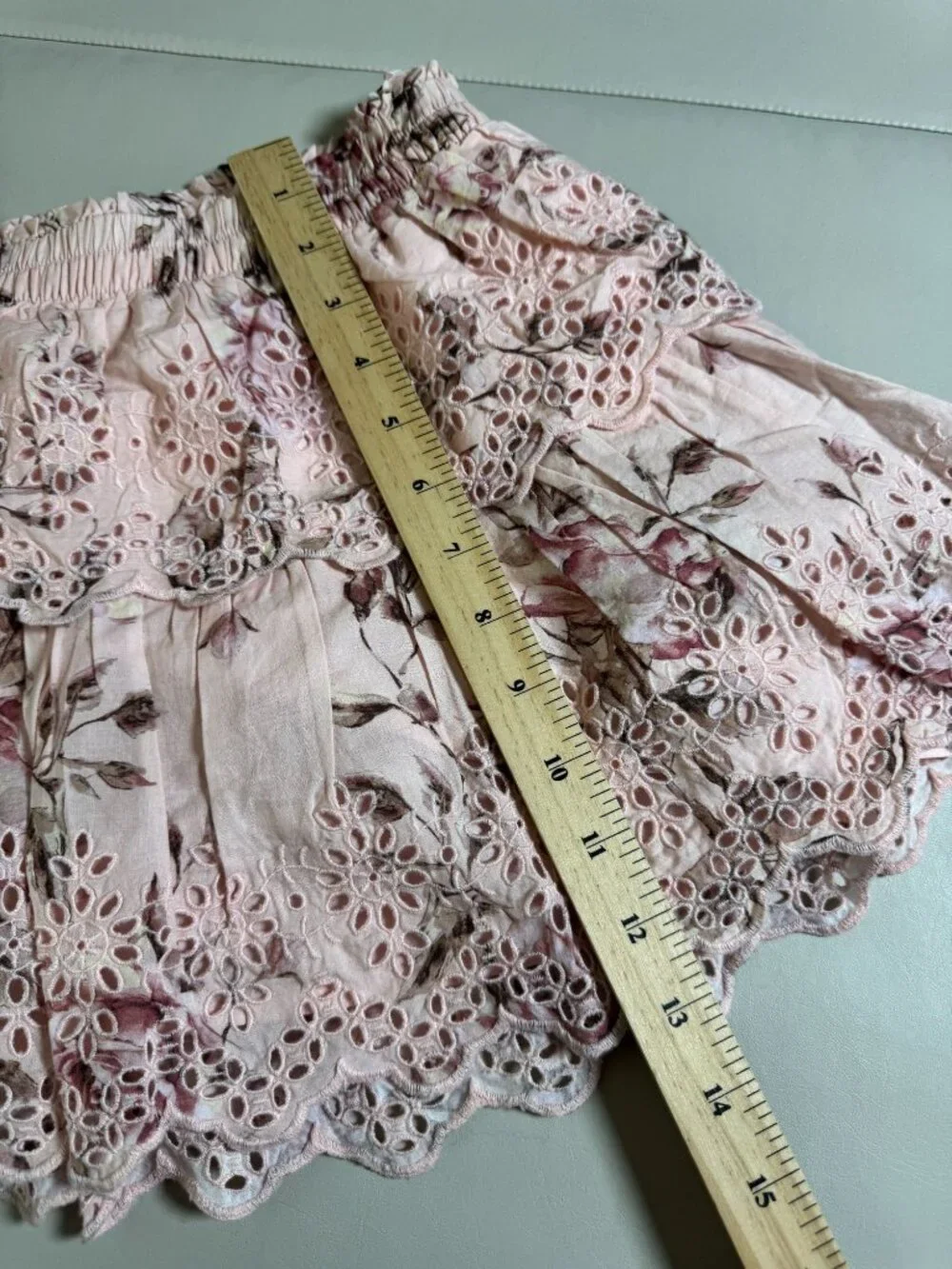 NEW Gap x LoveShackFancy‎ Floral Pink Eyelet Skirt Kids Size Large Pullon Floral